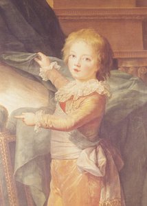 Marie-Antoinette and her Children, detail of Louis-Joseph-Xavier (detail) by Elisabeth Louise Vigee Lebrun